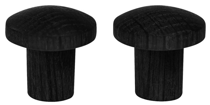 Träknopp Svart Ek Ø25 mm 2-pack Home>it